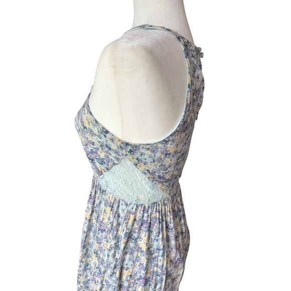 Disney Cinderella Pastel Blue Floral Fit and Flare Dress Size S Princess Cutouts - Picture 3 of 10